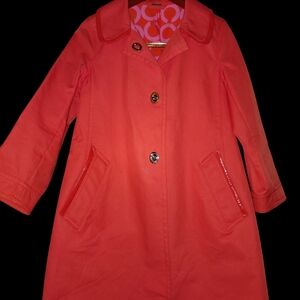 Coach Coral Womens Raincoat Size 2